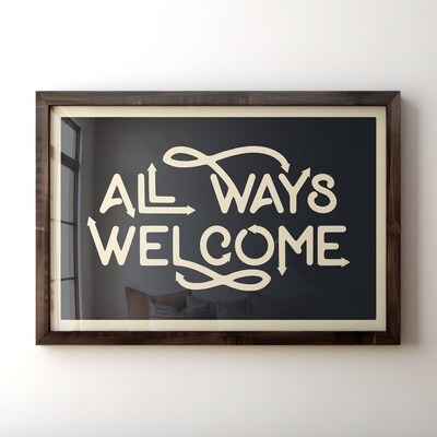 All Ways Welcome Home Sign, Elegant Typography Wall Art, Modern Farmhouse  Home Decor Poster, Western Always Welcome Print, Welcome Sign | MakerPlace  by Michaels